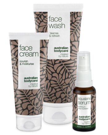 Sæt Til Kløende Og Meget Tør Hud I Ansigtet ?  3 Fugtgivende Produkter: Ansigtsrens  Squalane Serum Og Creme