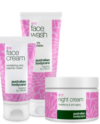 B12 Hudplejesæt Mod Rødme     Ansigtsrens  Dag  Og Natcreme ?  B12 Hudpleje Til Rødme Og Tendens Til Rosacea  Rens  Dagcreme Og Natcreme Der Beroliger Og Fugter