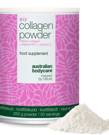 Kollagenpulver Med B12 Og C Vitamin     250 G Marinekollagen ?  Kollagenpulver Til Daglig Brug I Mad Og Drikke  Indeholder Marint Kollagen  C Vitamin Og B12 Vitamin    1 Stk