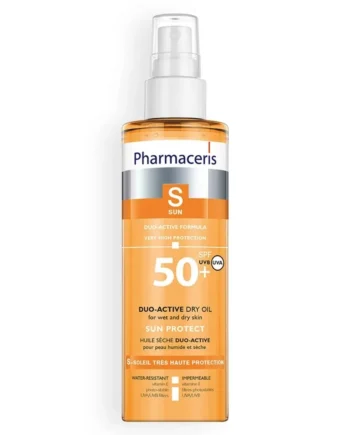 Pharmaceris S Solbeskyttende Olie Med Duoaktiv Formular Til Våd Og Tør Hud  Spf 50  200ml