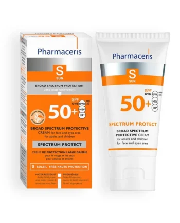 Pharmaceris S Spectrum Protect     Creme Med Bredbåndsbeskyttelse Spf 50  Til Voksne Og Børn  50ml