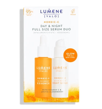 Lumene Nordic C Glow Day   Night Full Size Serum Duo 2 X 60 Ml