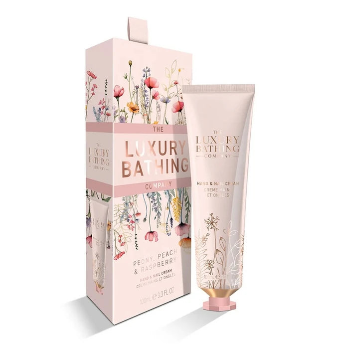 The Luxury Bathing Company Peony  Peach   Raspberry Hand   Nail Cream 100ml