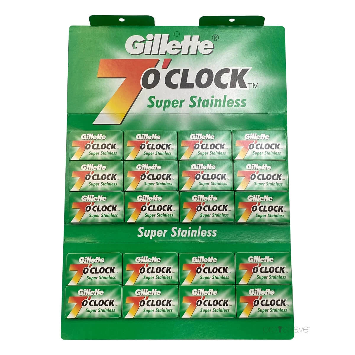 Gillette 7 O Apos Clock Super Stainless De Barberblade Grøn 1 Stang 20x5 Stk 100 Stk