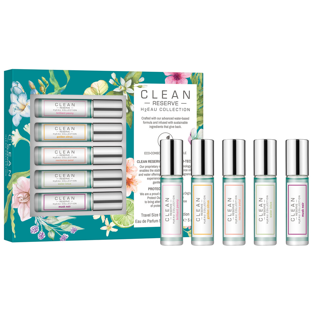 Clean Gift Set Reserve H2eau Travel Size Rollerball Collection Edp 5 X 5 Ml