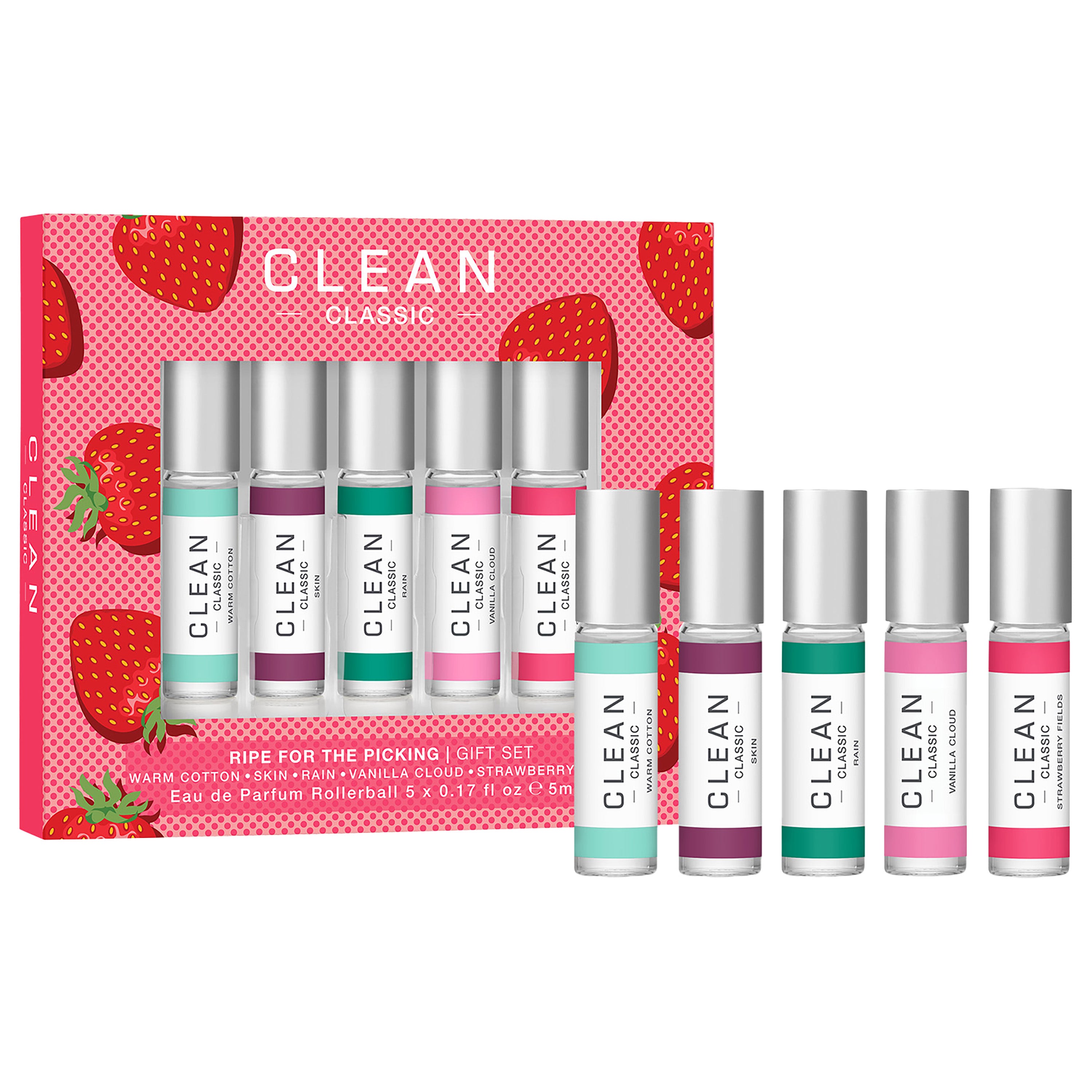 Clean Gift Set Classic Layering Rollerball Edp 5 X 5 Ml 25 Ml