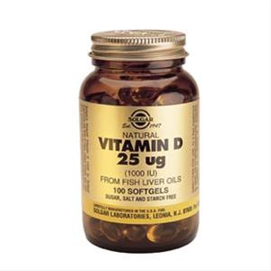 Solgar D Vitamin 25 Mcg Softgels 100 Kapsler