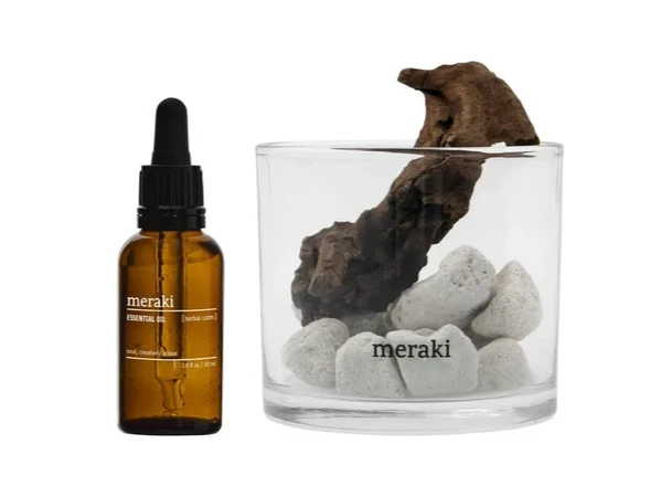 Meraki Duftfrisker Sæt Mklavastone Wood Herbal Calm 30ml