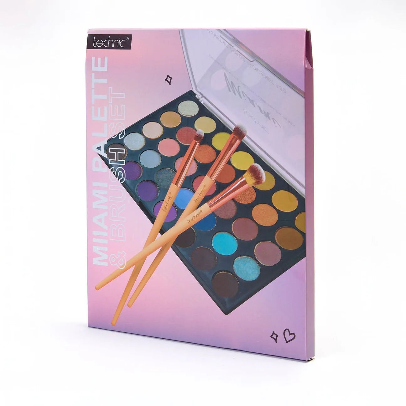 Technic Makeup Miami Palette   Brush Set