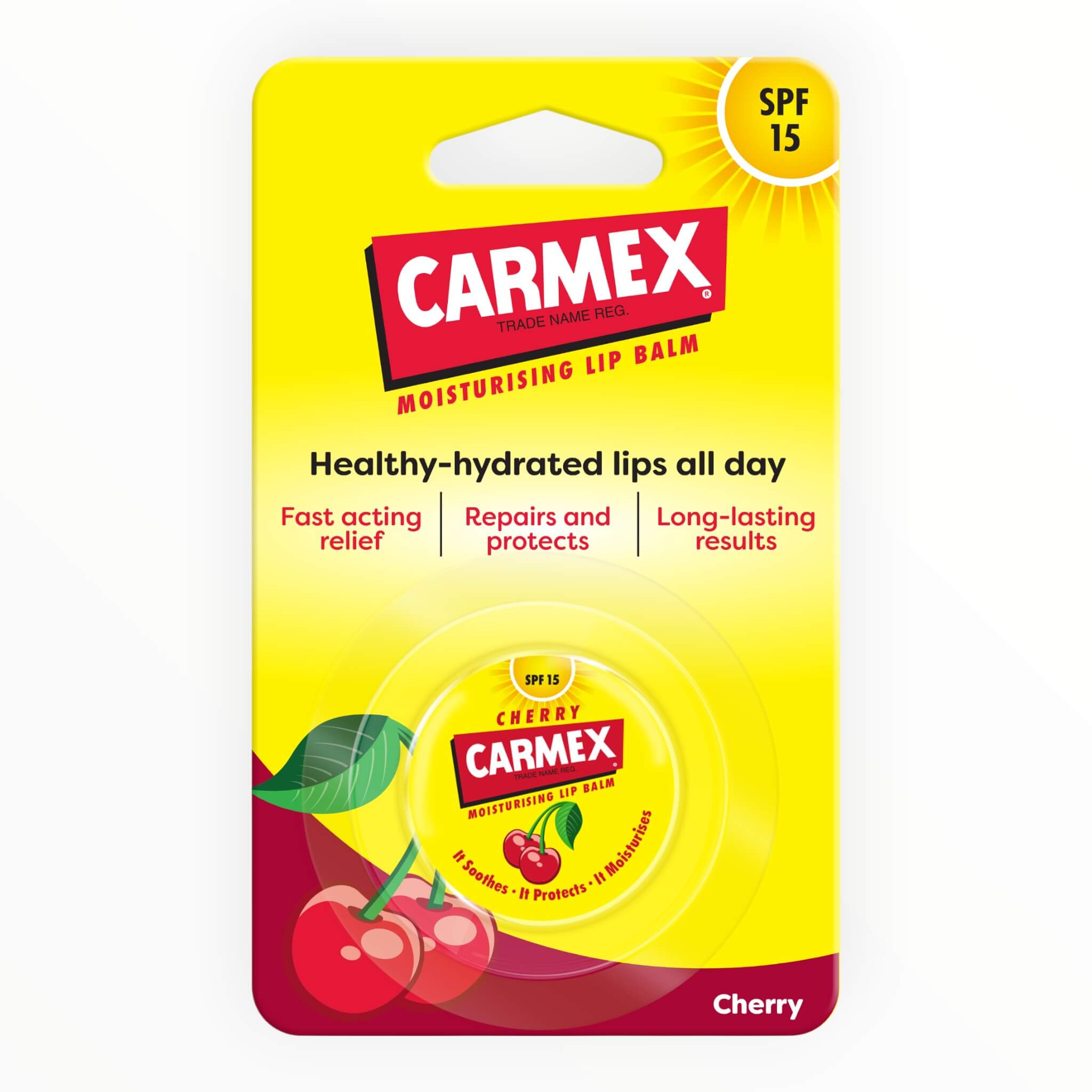 Carmex Læbepomade  Cherry Jar  Spf 15  7 5 G