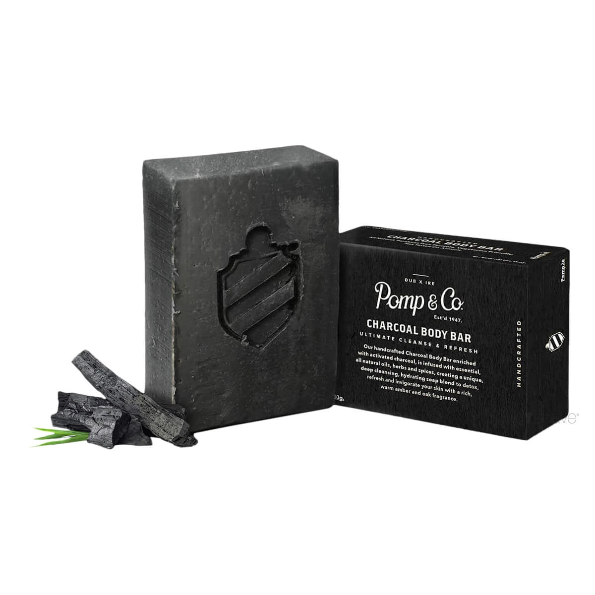 Pomp   Co  Charcoal Body Bar Soap  120 Gr