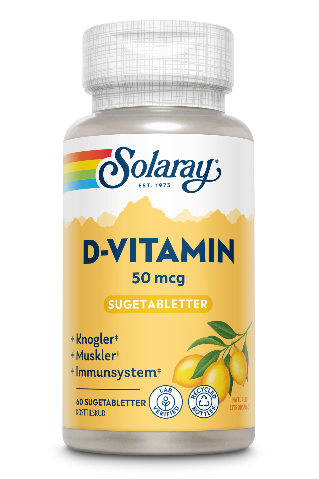 Solaray D Vitamin 50 Mcg   60 Sugetabletter