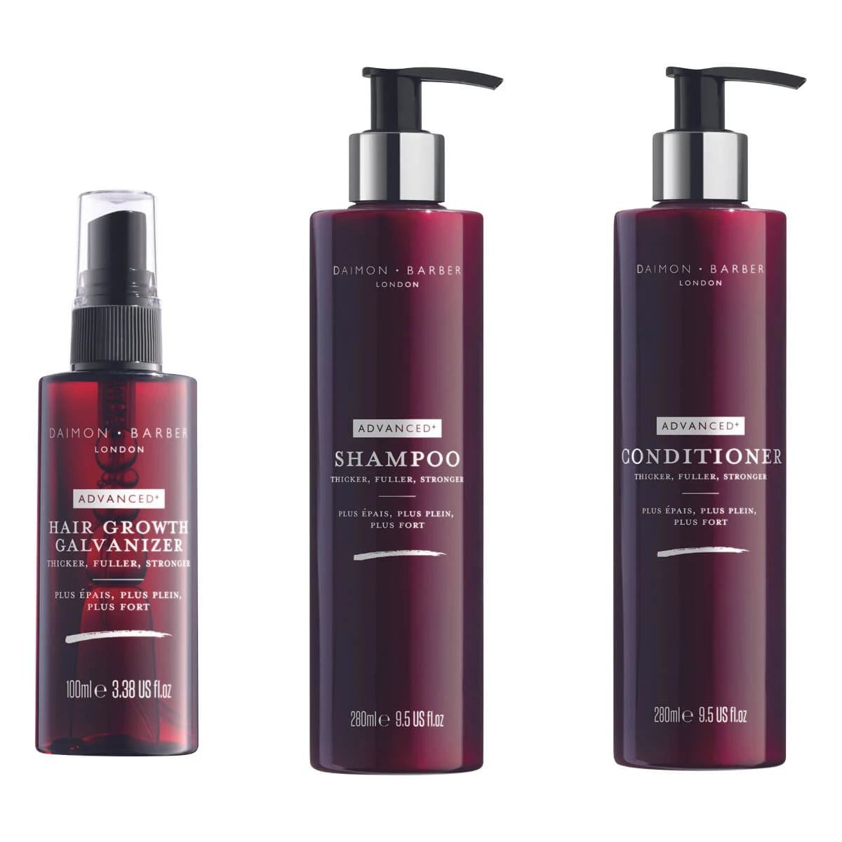 Daimon Barber Advanced Trio Shampoo Conditioner Hair Growth Galvanizer