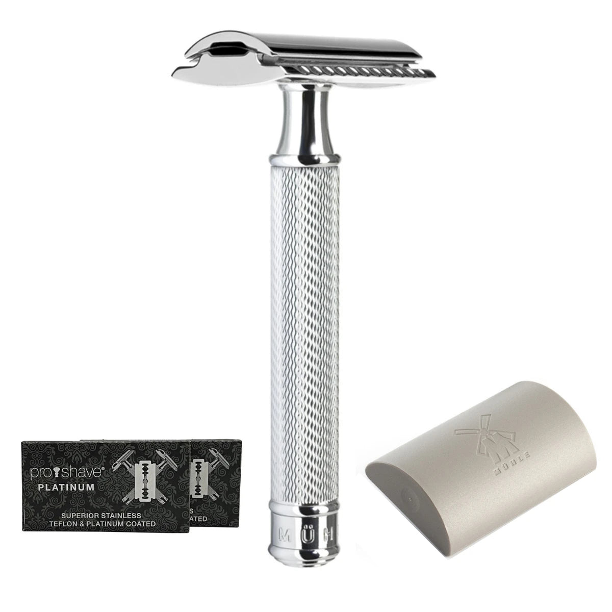 M? Hle Shaving Sæt Med R 89 Skraber Klingebeskytter Og 10 Stk Barberblade