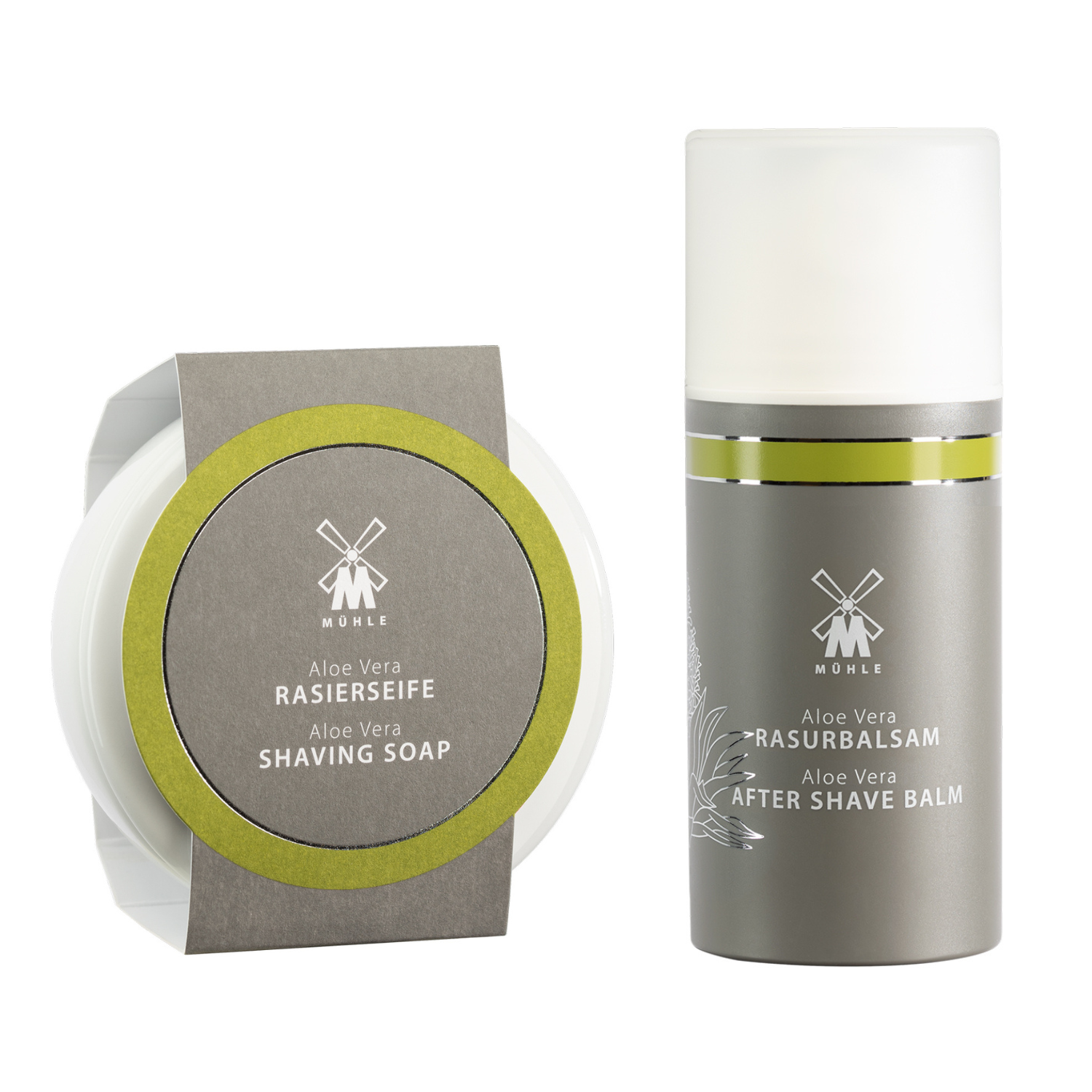 M? Hle Shaving Aloe Vera Sæt  Barbersæbe Og Aftershave Balm