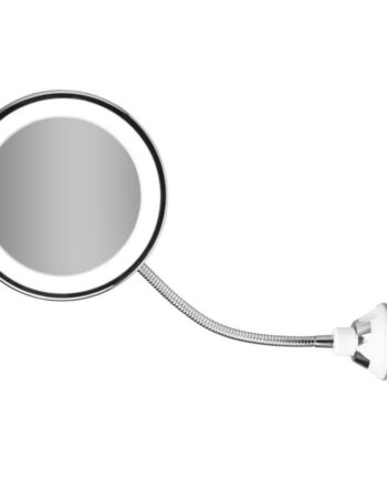 Gillian Jones X10 Led Light Goose Neck Suction Mirror Silver