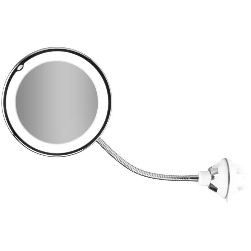 Gillian Jones X10 Led Light Goose Neck Suction Mirror Silver