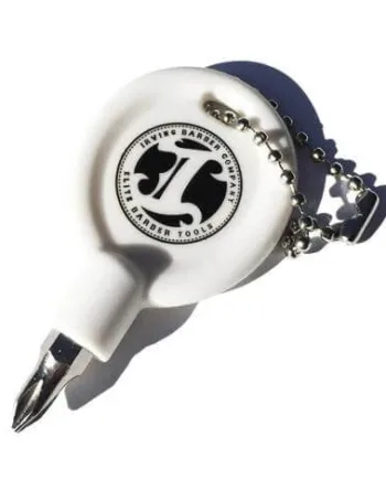 Irving Barber Company Key Chain W  Logo