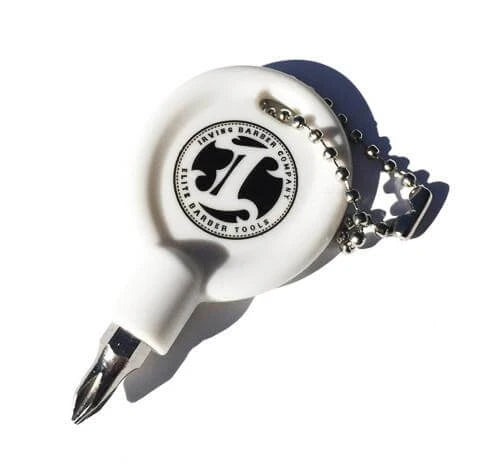 Irving Barber Company Key Chain W  Logo