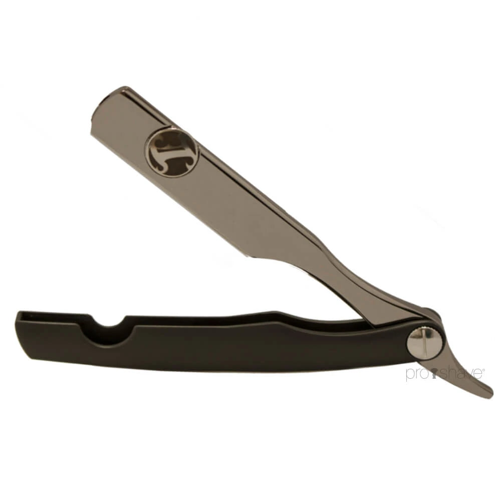 Irving Barber Company Straight Razor  Matte Black   Gun Metal
