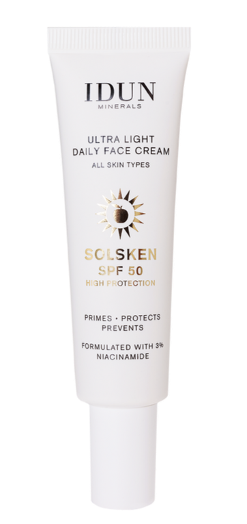 Idun Ultra Light Daily Face Cream  Solsken Spf50  30ml