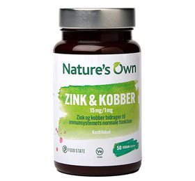Zink Og Kobber Food State   50 Tabletter