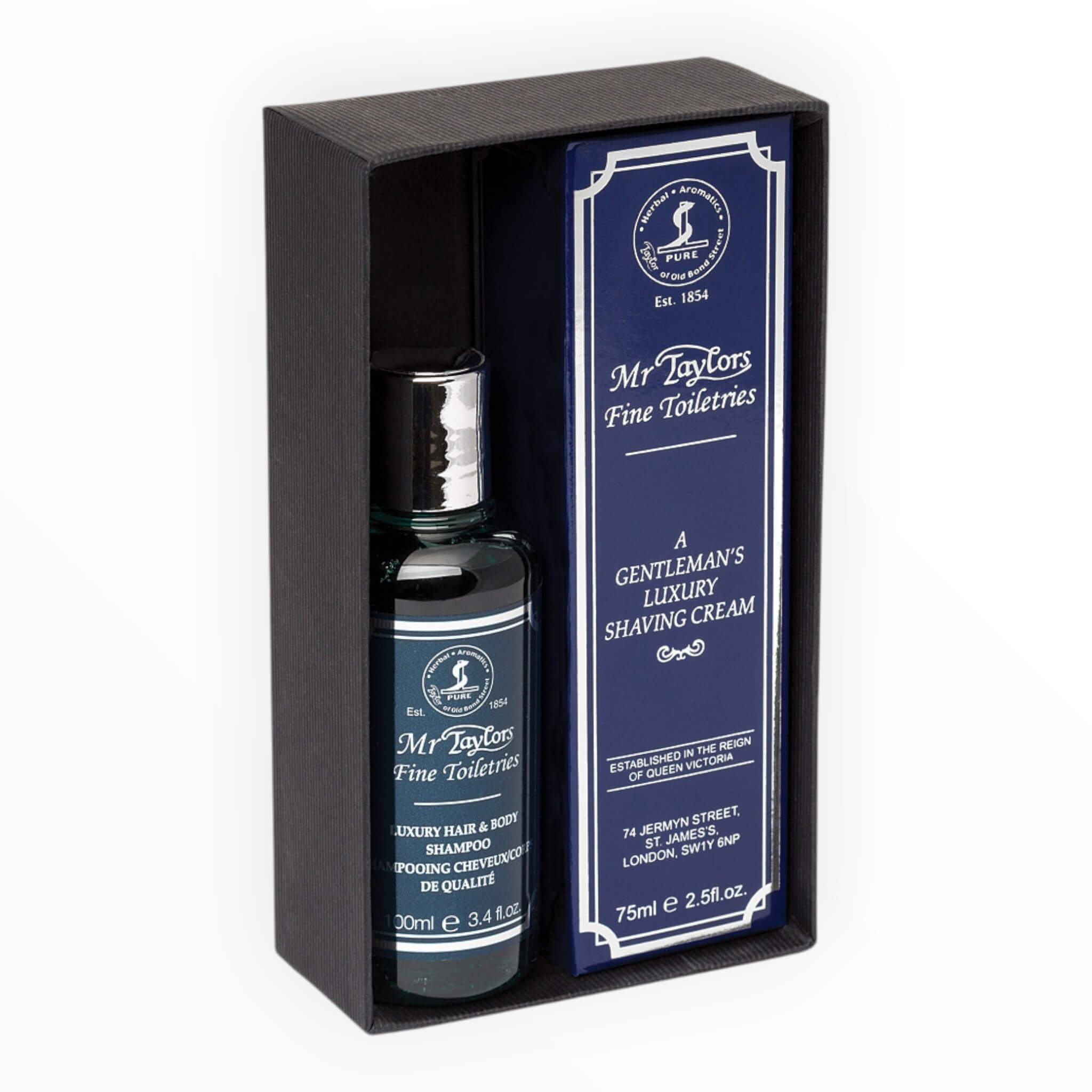 Taylor Of Old Bond Street Gavesæt Med Barbercreme Og Hår   Bodyshampoo  Mr  Taylor