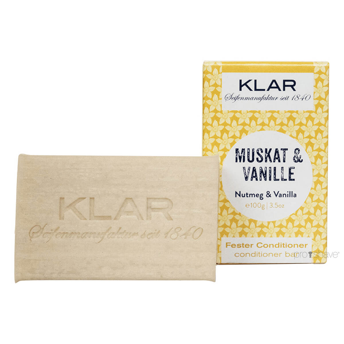 Klar Seifen Conditioner Bar Muskatnød Vanilje 100 Gr