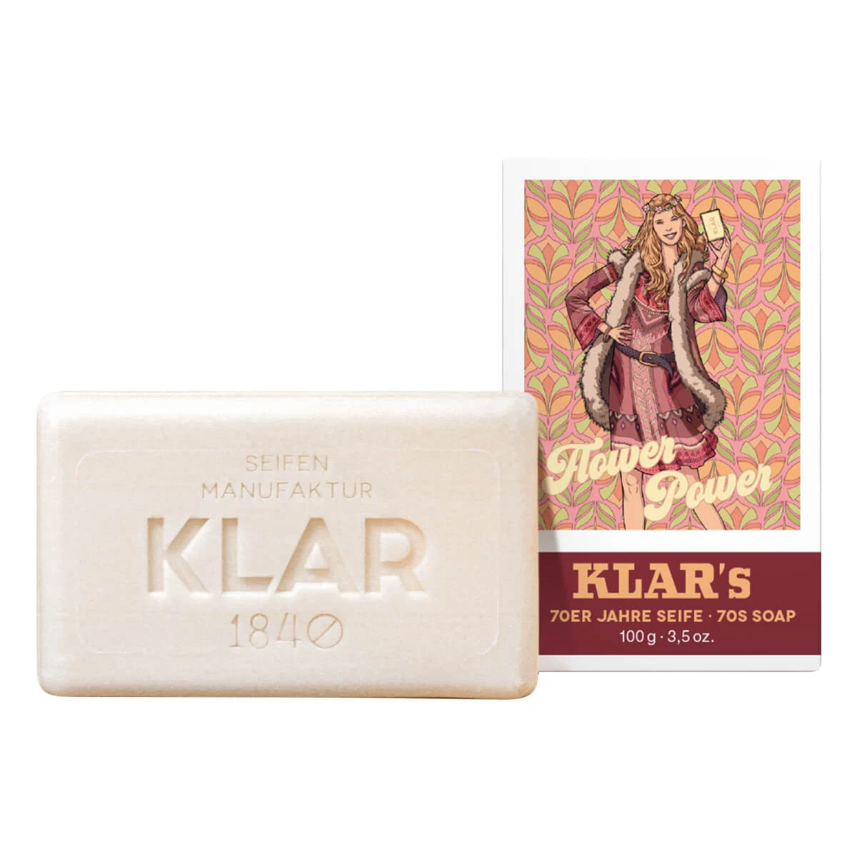 Klar Seifen Sæbe  70 Apos Er Retro  Flower Power  100 Gr