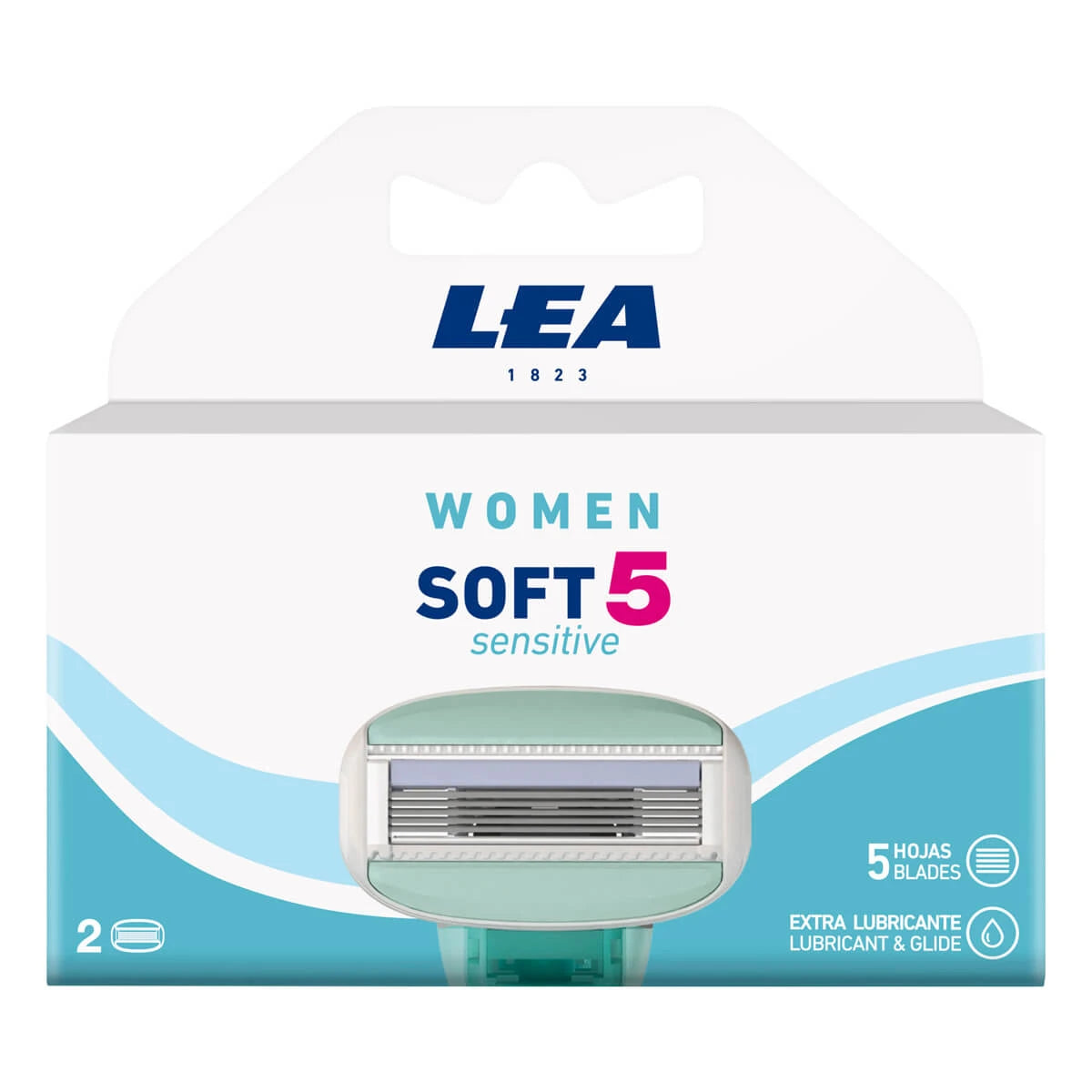 Lea Classic Soft 5 Sensitive  Pakke Med 2 Ekstra Barberblade  5 Klinger  Women