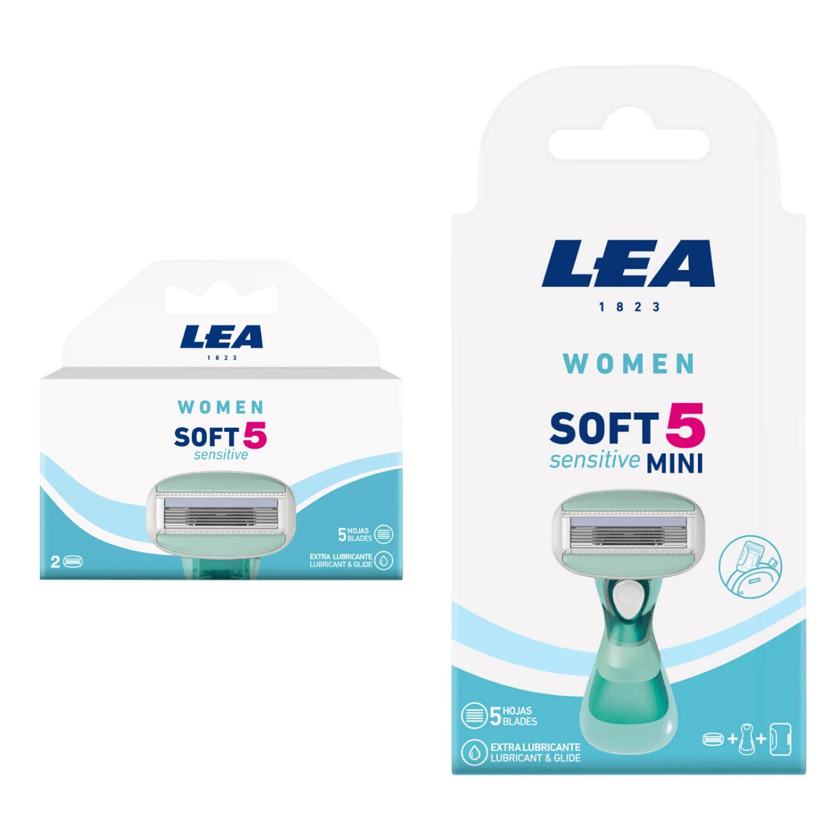 Lea Classic Soft 5 Sensitive Sæt  Skraber   Barberblade
