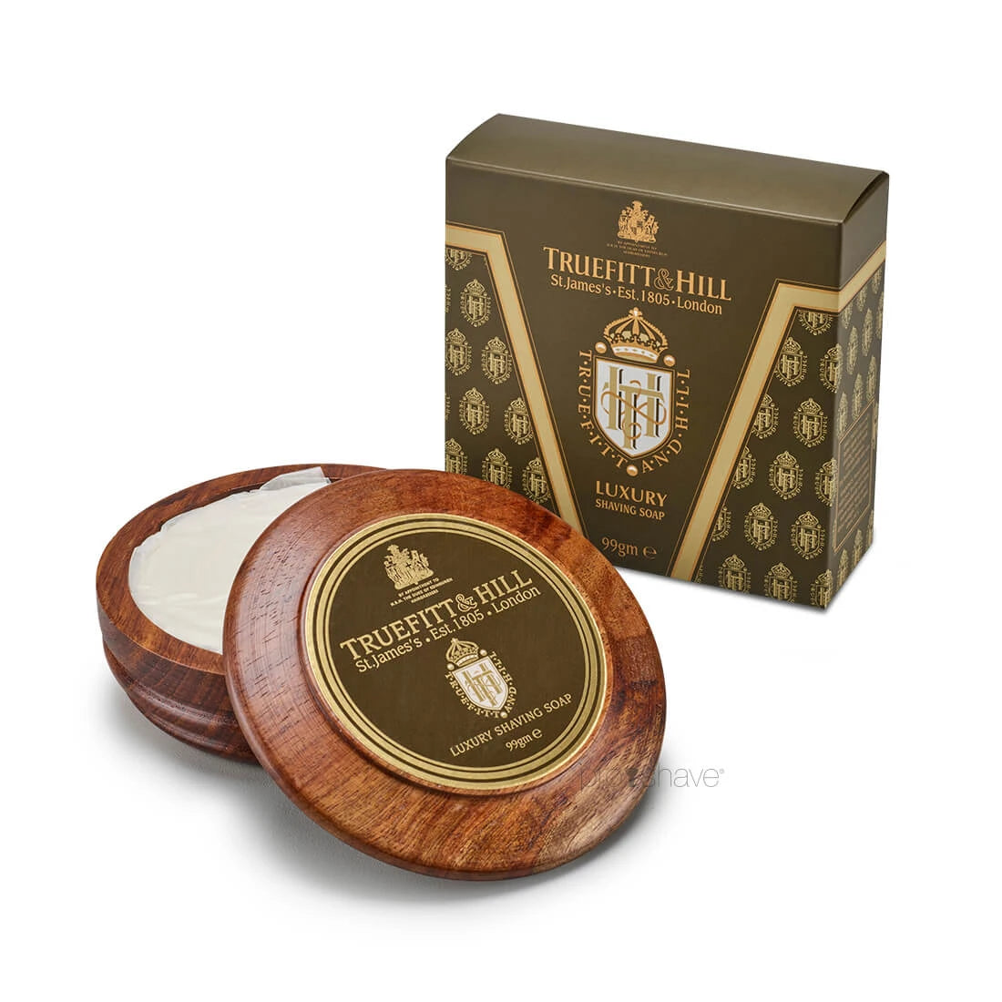 Truefitt   Hill Barbersæbe I Træskål  Luxury  99 Gr