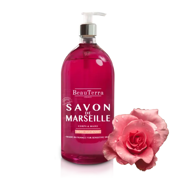 Beau Terra Marseille Liquid Soap   Ancient Rose  300ml