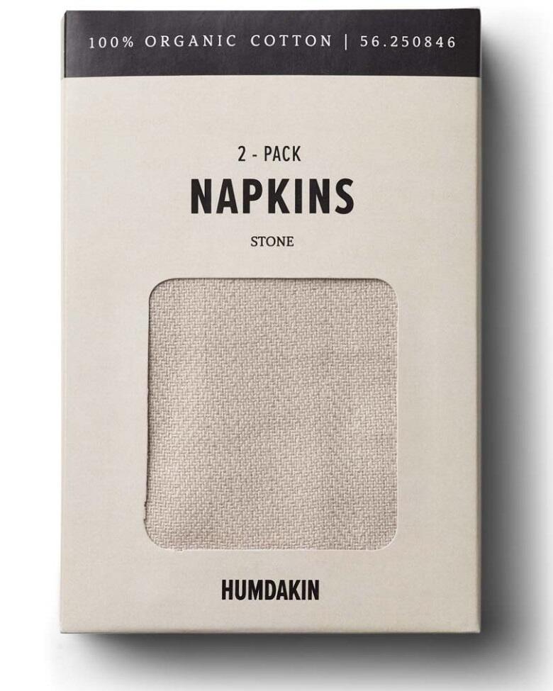 Humdakin Stofservietter 2 Pak  Light Stone