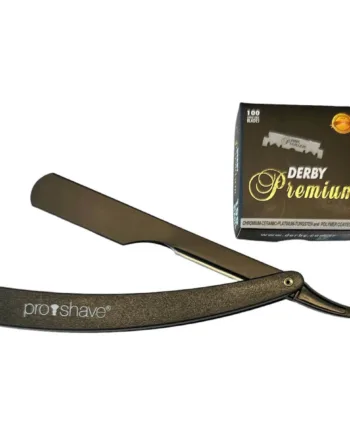 Proshave Straight Razor Til Udskiftelige Blade  P1  Sort   100 Derby Klinger