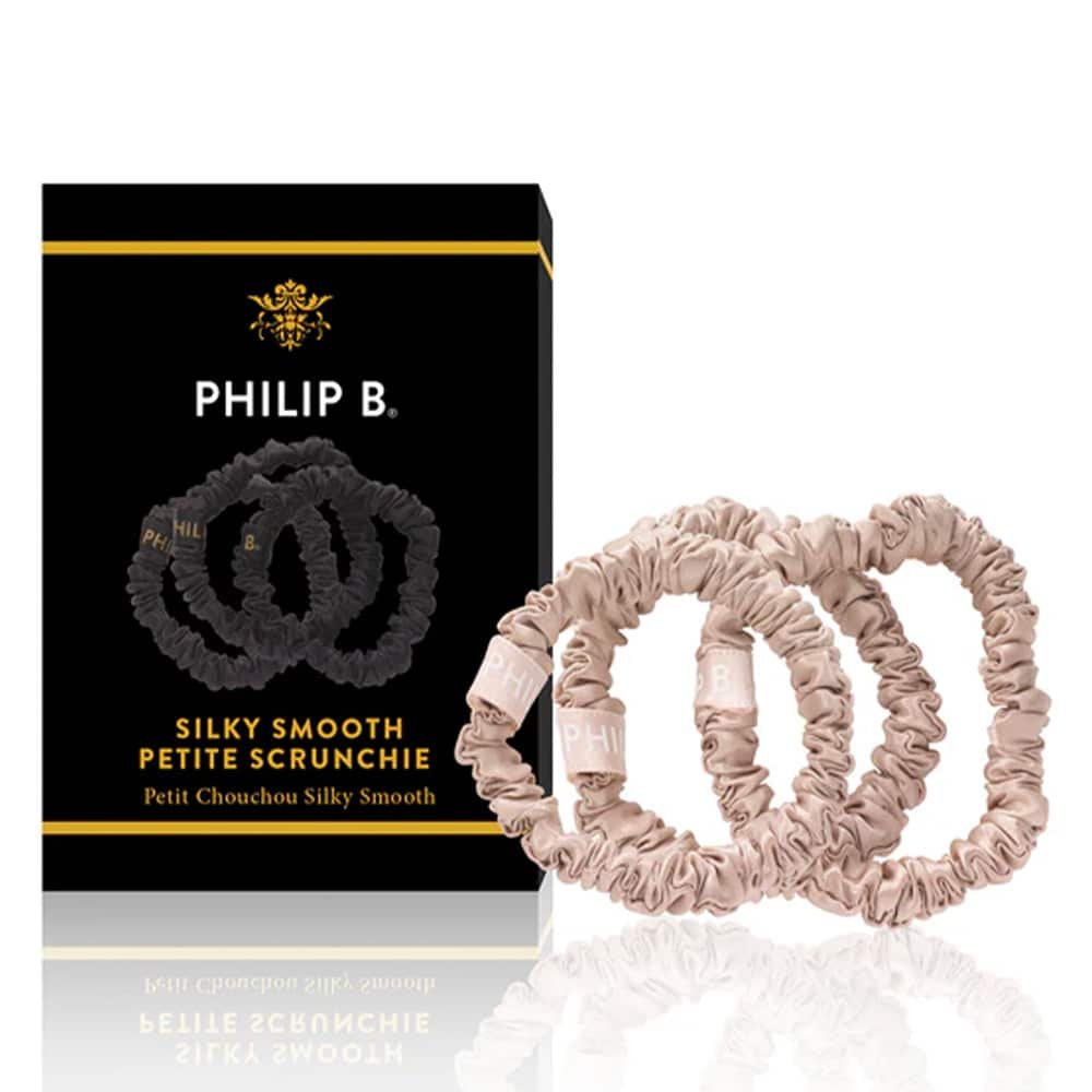 Philip B Petite Champagne Scrunchie 3 Stk