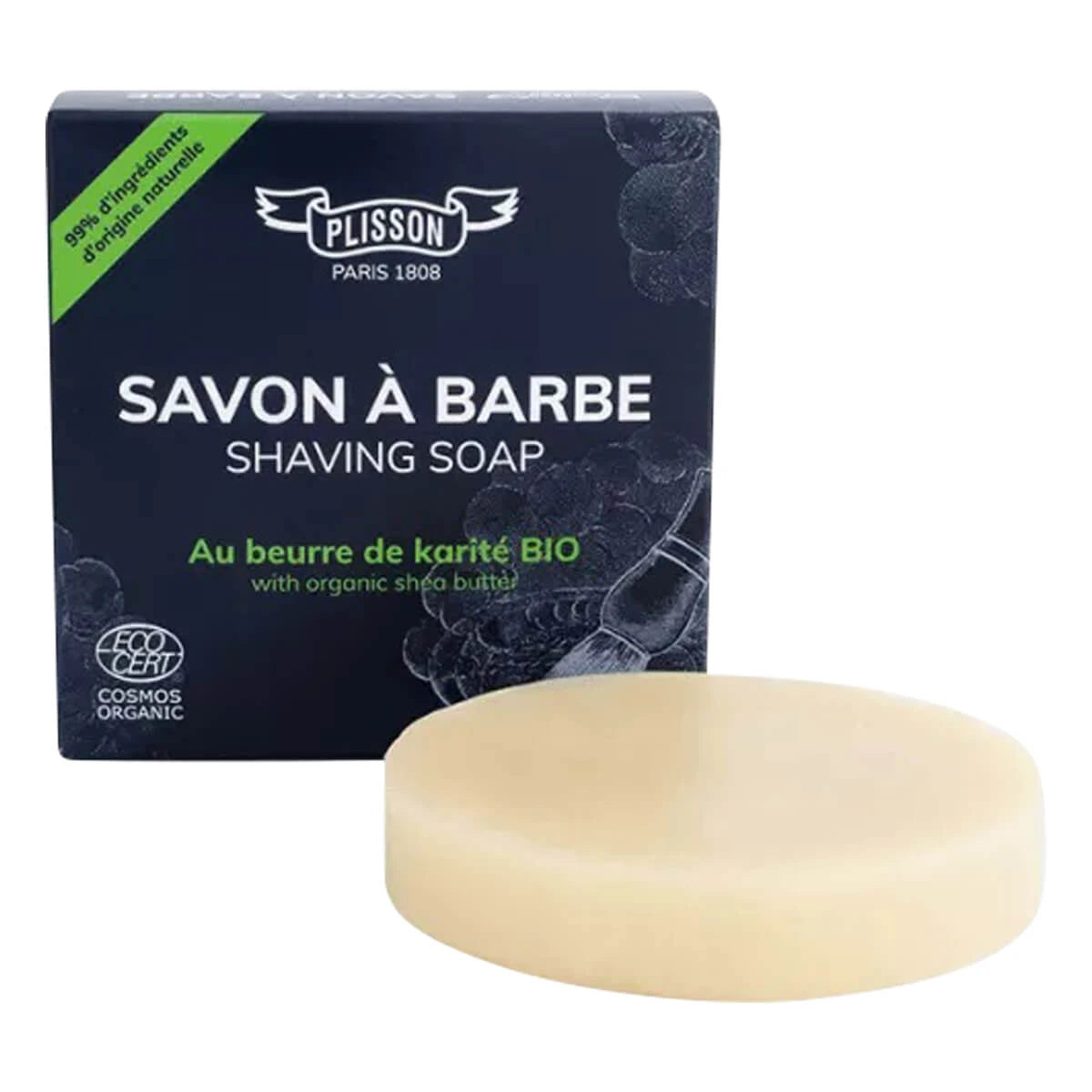Plisson 1808 Organic Shea Butter Shaving Soap  Ecocert  80 G