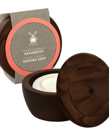 M? Hle Shaving Barbersæbe I Træskål  Grapefrugt   Mint  65 Gr