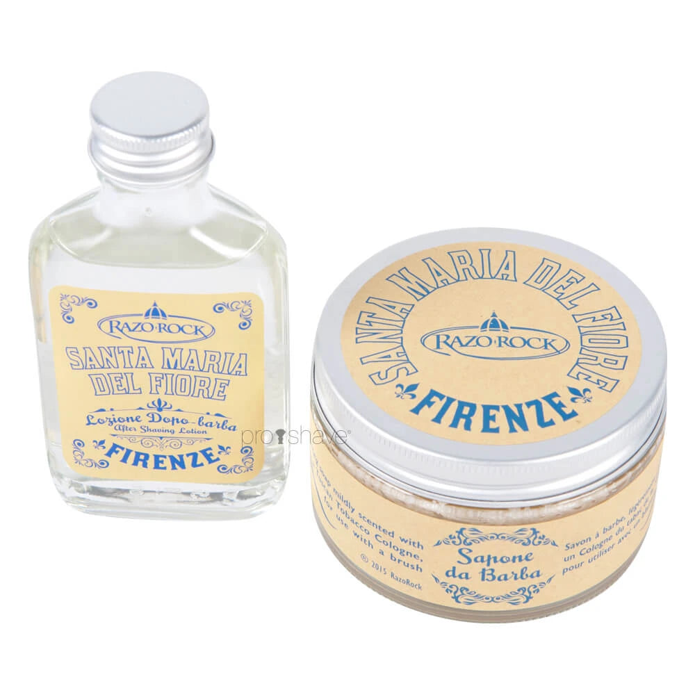 Razorock Santa Maria Del Fiore Sæt  Barbersæbe Og Aftershave