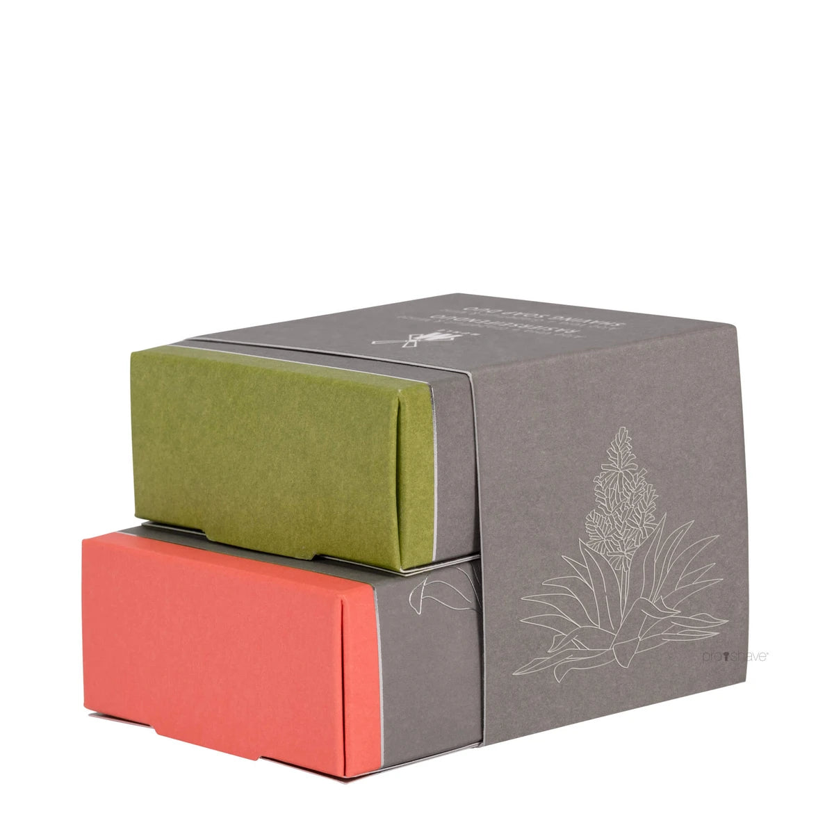 M? Hle Shaving Gaveæske Med 2 Barbersæber  Aloe Vera   Grapefrugt   Mint