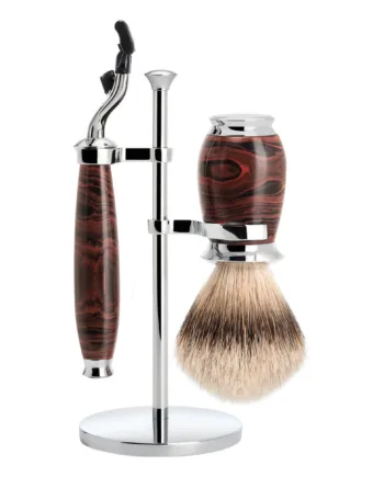 M? Hle Shaving Barbersæt Med Mach3 Skraber  Barberkost Og Holder  Purist  Ebonite