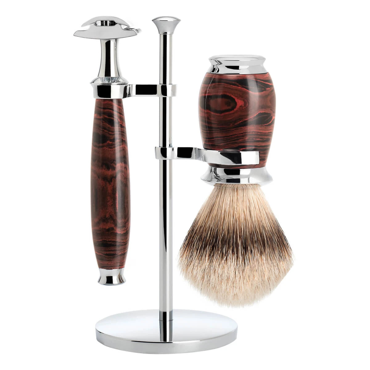 M? Hle Shaving Barbersæt Med De Skraber Barberkost Og Holder Purist Ebonite