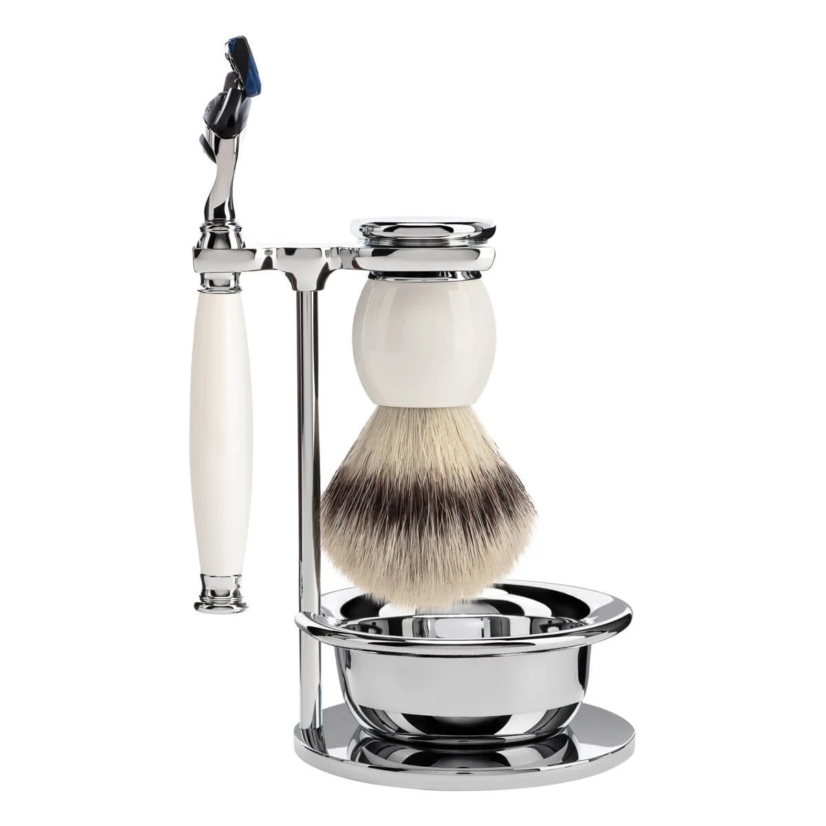 M? Hle Shaving Barbersæt Med Skraber  Barberkost  Holder Og Skål  Sophist  Porcelæn
