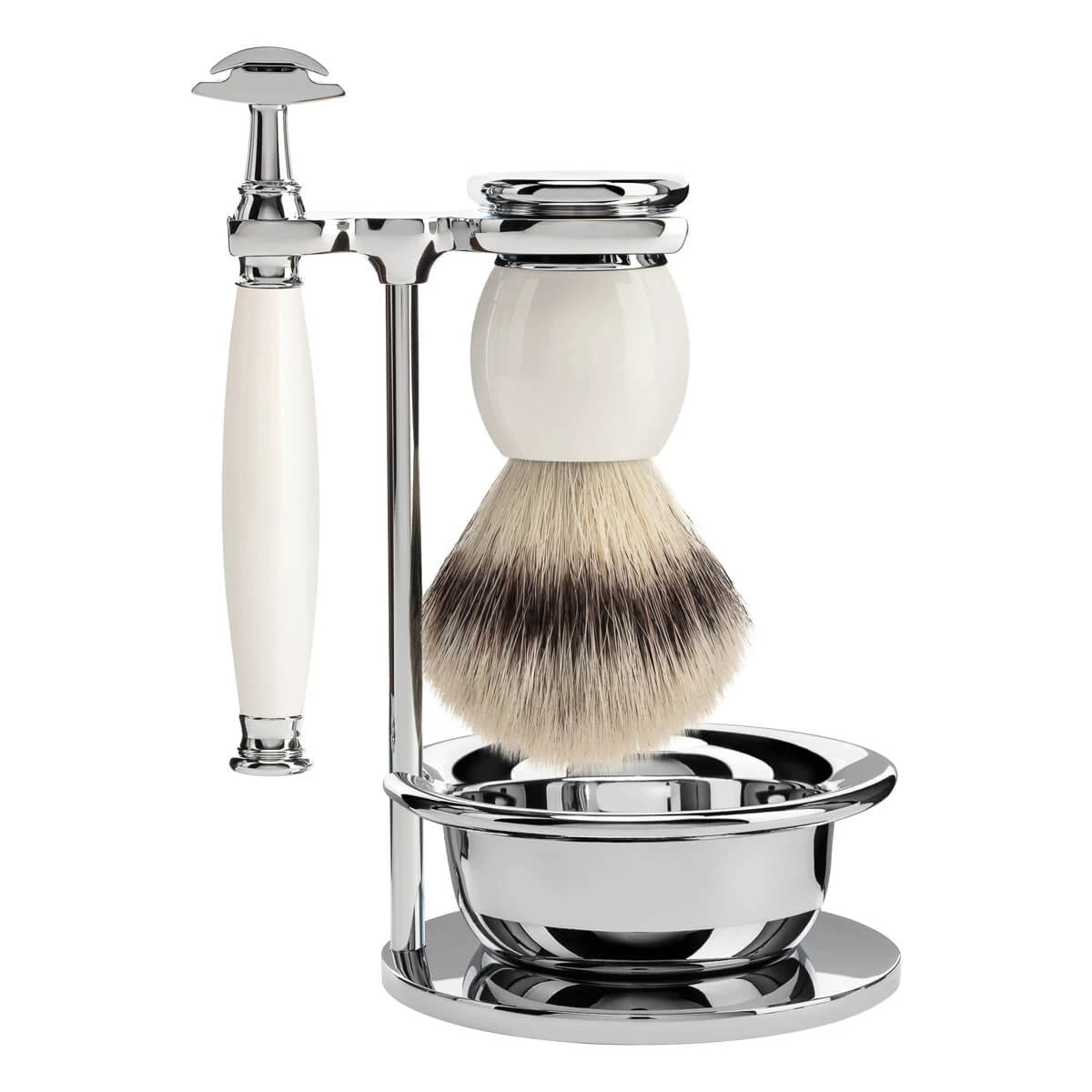 M? Hle Shaving Barbersæt Med De Skraber  Fibre Barberkost  Holder Og Skål  Sophist  Porcelæn