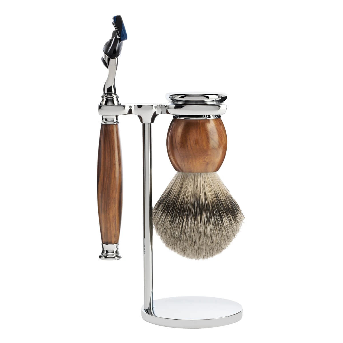 M? Hle Shaving Barbersæt Med Skraber  Barberkost Og Holder  Sophist  Ironwood