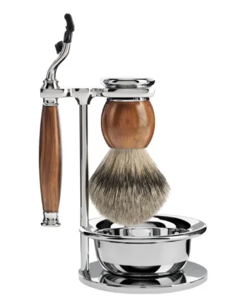 M? Hle Shaving Barbersæt Med Mach3 Skraber  Barberkost  Holder Og Skål  Sophist  Ironwood