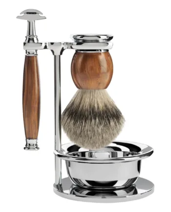 M? Hle Shaving Barbersæt Med De Skraber  Barberkost  Holder Og Skål  Sophist  Ironwood