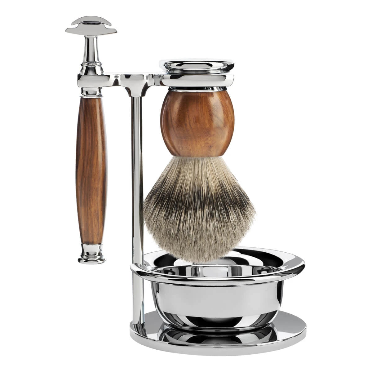 M? Hle Shaving Barbersæt Med De Skraber  Barberkost  Holder Og Skål  Sophist  Ironwood