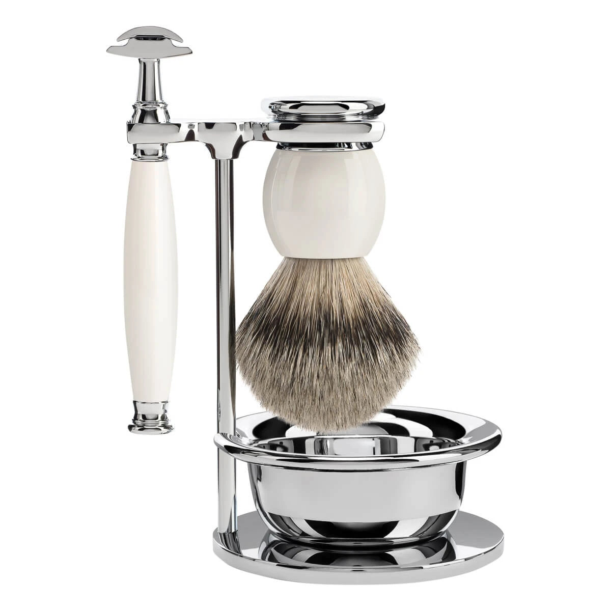 M? Hle Shaving Barbersæt Med De Skraber  Barberkost  Holder Og Skål  Sophist  Porcelæn