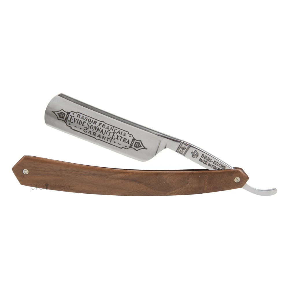 Thiers Issard Straight Razor  6 8 Round Nose  Valnøddetræ